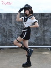 画像11: 【ToAlice】F75電脳少女オープンショルダーセーラートップス【30％OFF】 (11)