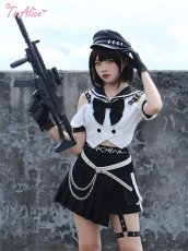 画像9: 【ToAlice】F75電脳少女オープンショルダーセーラートップス【30％OFF】 (9)