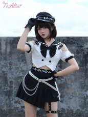 画像8: 【ToAlice】F75電脳少女オープンショルダーセーラートップス【30％OFF】 (8)