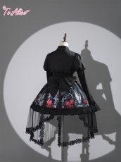 画像3: 【Last one】【ToAlice】F80 DarkStrawberryフレア袖ボレロ (3)