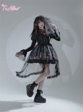 画像5: 【Last one】【ToAlice】F80 DarkStrawberryフレア袖ボレロ (5)