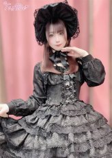 画像13: 【ToAlice】FS65ローズ×クロスハーフボンネットカチューシャ (13)