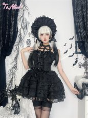 画像7: 【ToAlice】FS65ローズ×クロスハーフボンネットカチューシャ (7)