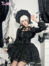 画像8: 【ToAlice】FS65ローズ×クロスハーフボンネットカチューシャ (8)