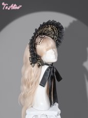 画像1: 【Black Shamrock】FS113 gold embroideryハーフボンネット (1)