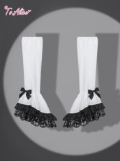 画像1: 【Black Shamrock】【訳あり】FS118 クロスレース付け袖【30％OFF】 (1)