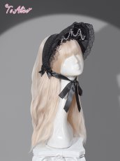 画像1: 【BlackShamrock】FS128 クロス×チャームハーフボンネット  (1)