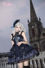 画像5: 【送料無料】F317 CHAIN×DOLL Midnight Blue Rose Dress《予約受付》 (5)