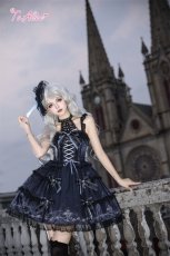 画像6: 【送料無料】F317 CHAIN×DOLL Midnight Blue Rose Dress《予約受付》 (6)