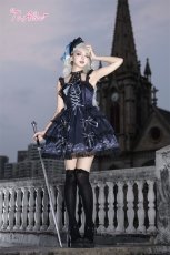 画像8: 【送料無料】F317 CHAIN×DOLL Midnight Blue Rose Dress《予約受付》 (8)