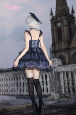 画像9: 【送料無料】F317 CHAIN×DOLL Midnight Blue Rose Dress《予約受付》 (9)