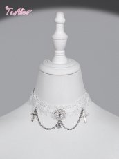 画像1: 【送料無料】FS173 クロスチェーン付レースチョーカー《予約受付》【計5000円以上】 (1)