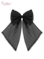 画像1: 【Last one】【BlackShamrock】FS24シフォンフリルビッグリボンブローチ (1)