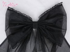 画像2: 【Last one】【BlackShamrock】FS24シフォンフリルビッグリボンブローチ (2)