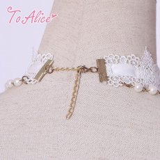 画像5: 【ToAlice】FS7薔薇パールレースチョーカー【30％OFF】 (5)