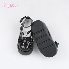 画像5: 【BlackShamrock】FZ5エナメルリボンcrossチャーム付パンプス (5)