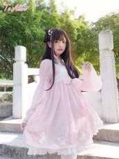 画像14: 【ToAlice】G10ウサギ刺繍中華風シフォンワンピース【50%OFF】 (14)