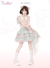 画像18: 【ToAlice】G43フラワーチャイナハイウエストティアードスカート【50％OFF】 (18)