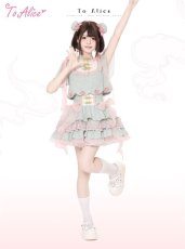 画像20: 【ToAlice】G43フラワーチャイナハイウエストティアードスカート【50％OFF】 (20)