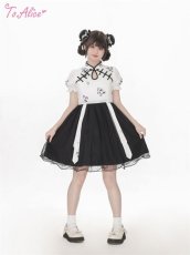 画像6: 【Last one】【ToAlice】G9パンダドッキングチャイナワンピース【30％OFF】 (6)