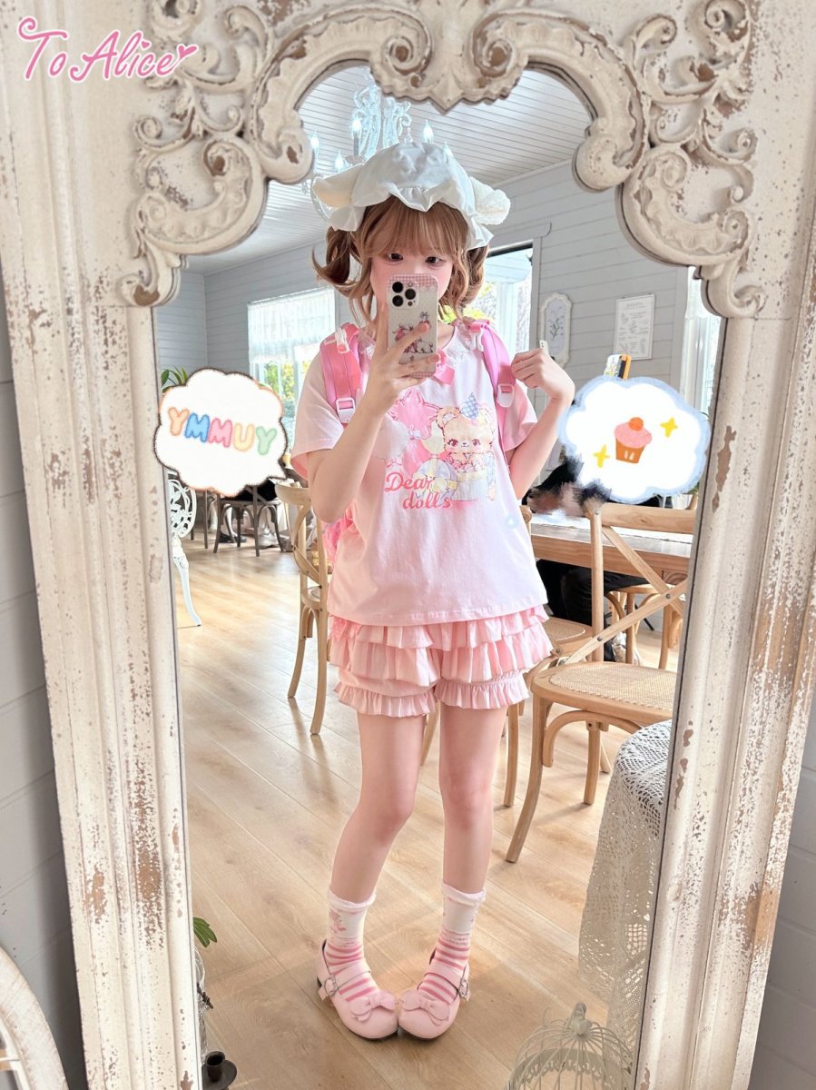 画像3: 【ToAlice】H136ゆめかわくまTシャツ【30％OFF】 (3)