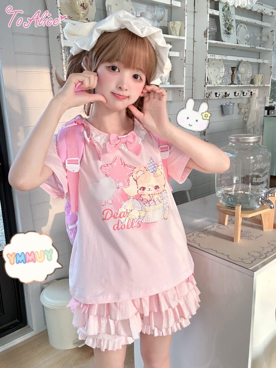 画像4: 【ToAlice】H136ゆめかわくまTシャツ【30％OFF】 (4)