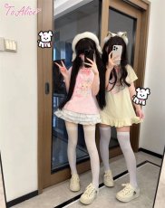 画像11: 【ToAlice】H137ゆめかわくまプリントワンピース (11)