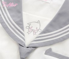 画像2: 【Last one】【ToAlice】J181ねこちゃんグレーセーラートップス【本店・通販限定】【30％OFF】 (2)