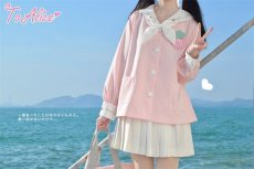 画像12: 【ToAlice】J257イチゴ幼稚園セーラー長袖トップス【本店・通販限定】【30%OFF】 (12)