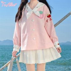 画像11: 【ToAlice】J257イチゴ幼稚園セーラー長袖トップス【本店・通販限定】【30%OFF】 (11)