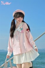 画像7: 【ToAlice】J257イチゴ幼稚園セーラー長袖トップス【本店・通販限定】【30%OFF】 (7)