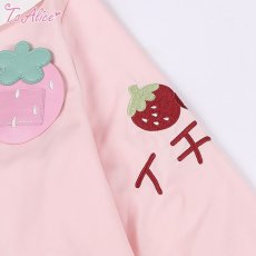 画像3: 【ToAlice】J257イチゴ幼稚園セーラー長袖トップス【本店・通販限定】【30%OFF】 (3)