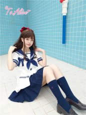 画像16: 【Last one】【ToAlice】J594ボタン刺繡セーラーリボントップス【本店・通販限定】【50％OFF】 (16)