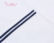画像6: 【Last one】【ToAlice】J594ボタン刺繡セーラーリボントップス【本店・通販限定】【50％OFF】 (6)