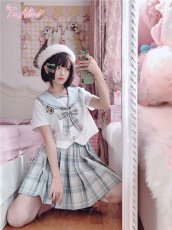 画像8: 【Last one】【ToAlice】J598アボカド半袖セーラートップス【本店・通販限定】【30％OFF】 (8)