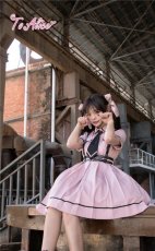 画像13: 【ToAlice】J642ブラック×ピンクポリス風ワンピース【30%OFF】 (13)