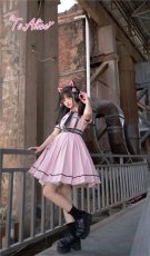 画像15: 【ToAlice】J642ブラック×ピンクポリス風ワンピース【30%OFF】 (15)
