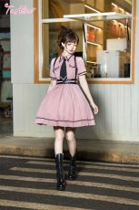 画像23: 【ToAlice】J642ブラック×ピンクポリス風ワンピース【30%OFF】 (23)