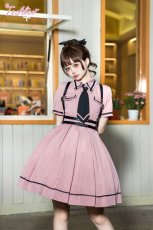 画像19: 【ToAlice】J642ブラック×ピンクポリス風ワンピース【30%OFF】 (19)