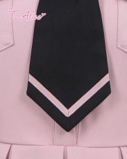 画像4: 【ToAlice】J642ブラック×ピンクポリス風ワンピース【30%OFF】 (4)