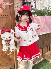 画像7: 【ToAlice】S3475いちごワッペン帽【本店・通販限定】 (7)