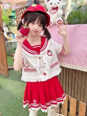 画像3: 【ToAlice】S3475いちごワッペン帽【本店・通販限定】 (3)