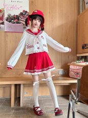 画像11: 【送料無料】J972肉球デザインプリーツスカート《予約限定》 (11)