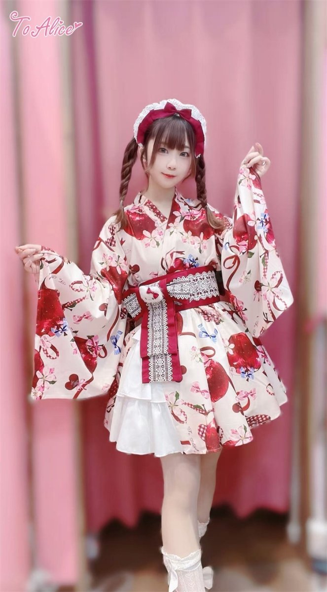 画像29: 【ToAlice】L1012林檎猫姫浴衣セット (29)