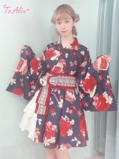 画像33: 【期間限定特別価格】L1012林檎猫姫浴衣セット (33)