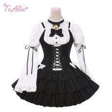 画像3: 【ToAlice】F142キャットガールビスチェ風ジャンパースカート【30％OFF】 (3)