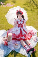 画像15: 【ToAlice】P816 StrawberryBearぬいぐるみショルダーバッグ (15)