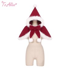 画像1: 【ToAlice】L1118ポンポン付き赤ずきんケープ【30%OFF】 (1)