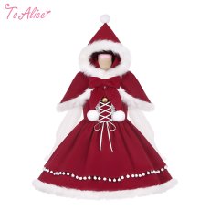 画像5: 【ToAlice】L1119ポンポン×リボン付きジャンパースカート【30%OFF】 (5)