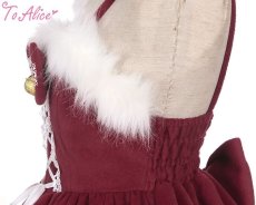 画像4: 【送料無料】L1119ポンポン×リボン付きジャンパースカート《予約受付》 (4)